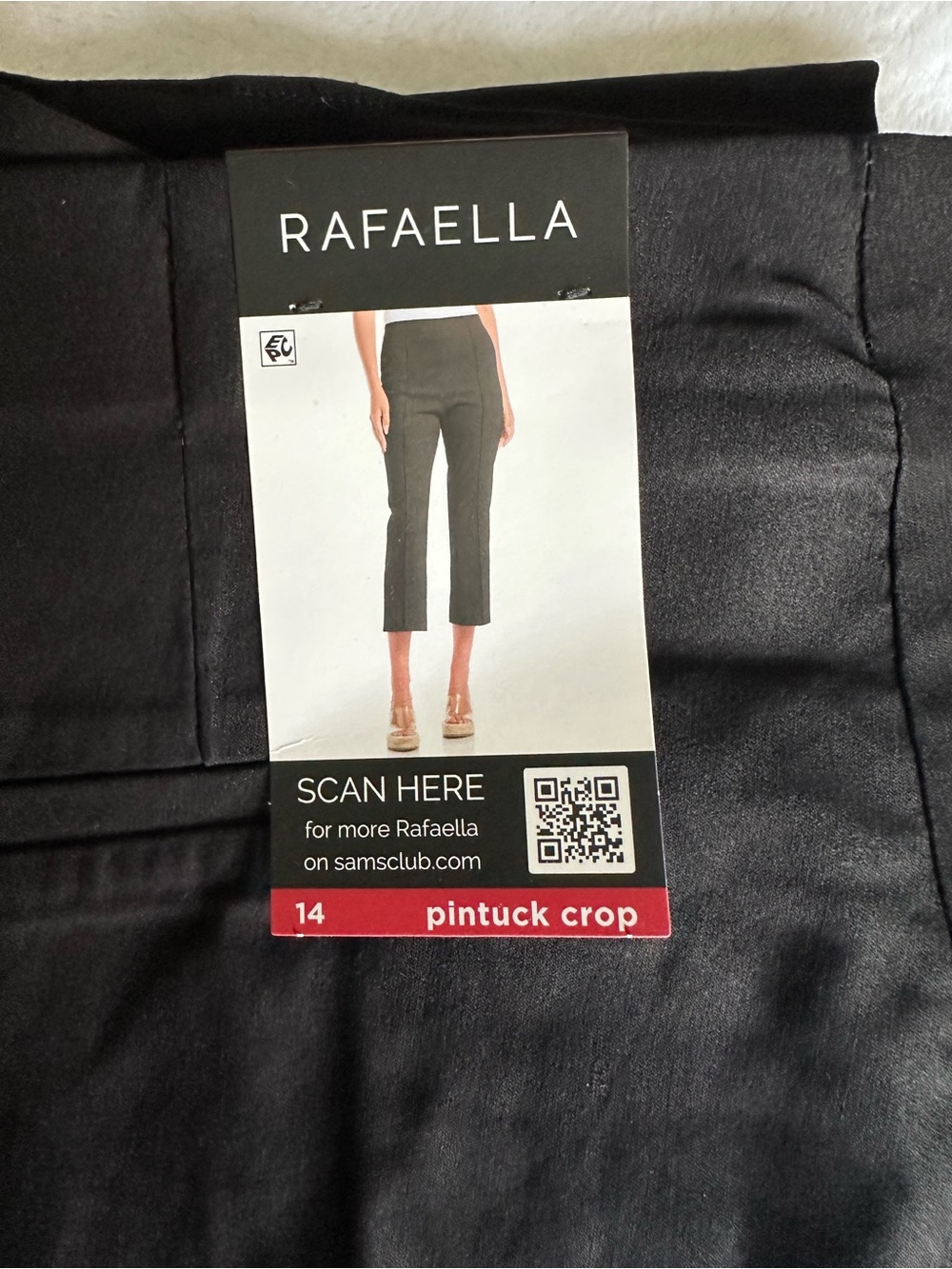 Rafaella Black Pintuck Crop Jeans - Cropped Ankle